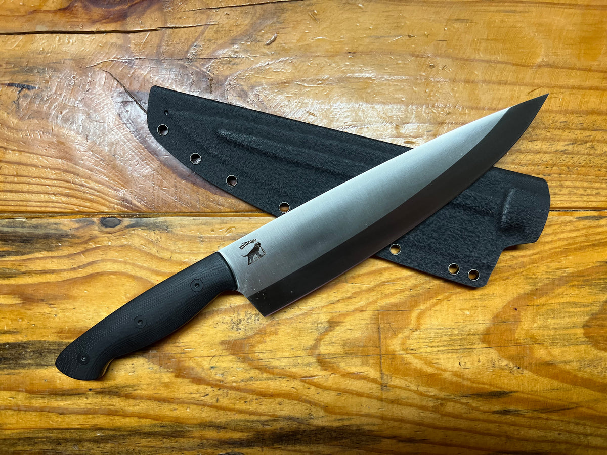 Big Chef Knife Black “Williams Knife” Wildrose Trading Co.
