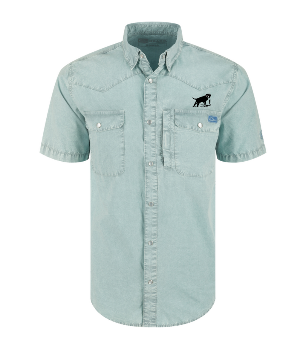 Drake - Cinco Ranch Western Acid Wash Short Sleeve Shirt